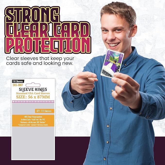 Sleeve Kings Standard Card Sleeves – 110 Count, Medium USA Size, Compatible - Image 2