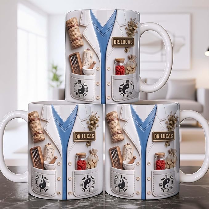 Personalized Traditional Medicine Doctor Mug, Unique Acupuncture Herbal Gift - Image 8