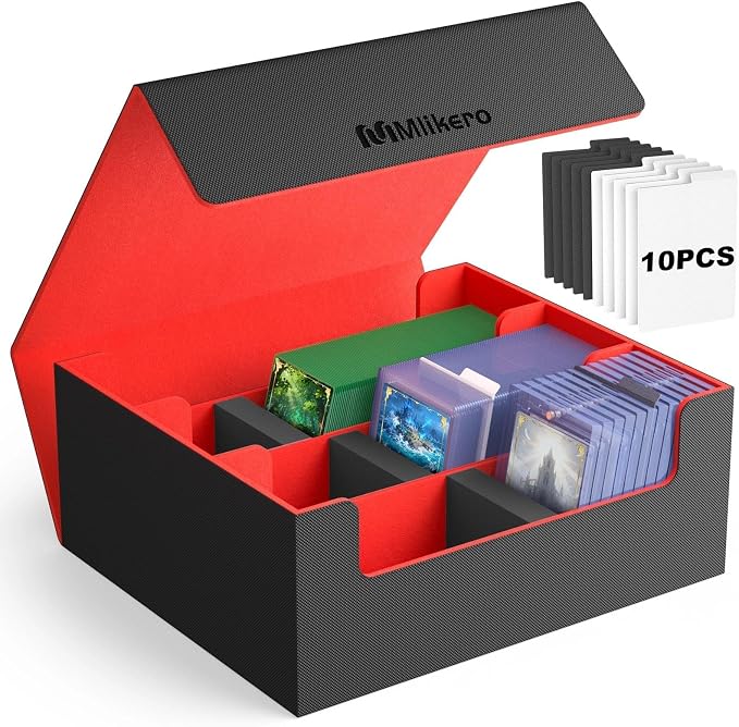 Mlikero Card Deck Case for Trading Cards 1800+, Trading Card Storage Box Fits by Mlikero