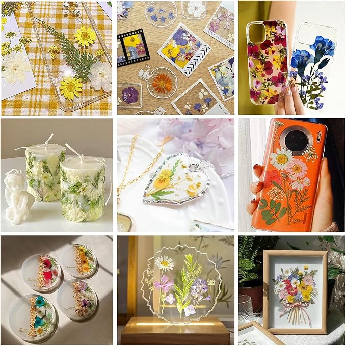 Woohome 4 Pack Dried Flowers for Resin Molds - Image 8