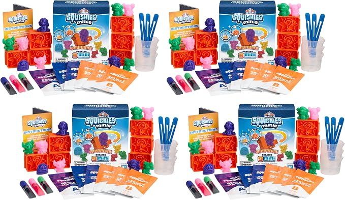 Elmer's Squishies Kit, Minis | Make Your Own | Creates 9 Characters | Pack of 4 by Unknown