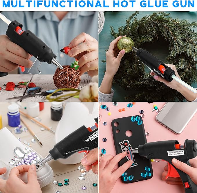 Zhengmy 6 Pieces Mini Hot Glue Gun Crafts Hot Melt Guns Fast Preheating and - Image 5