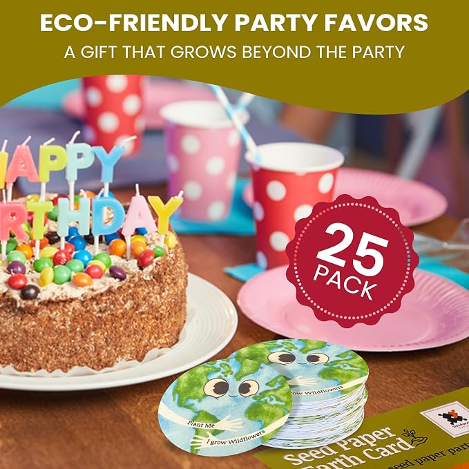 25 Plantable Seed Paper Earth Day Cards- Embedded - Image 5