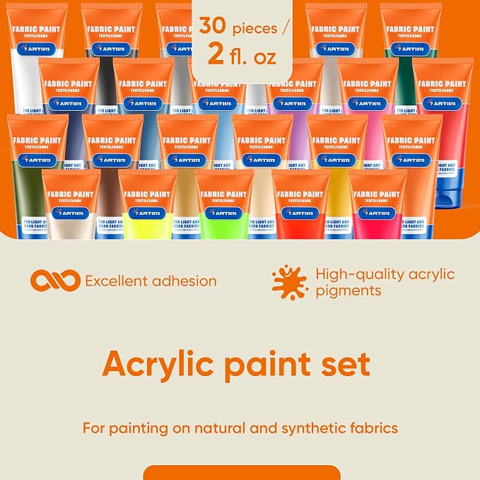 Red Fabric Paint 2 fl. oz Tube – Permanent Fabric Paint Red - Image 2