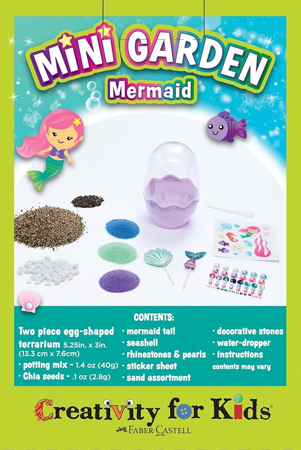 Creativity for Kids Mini Garden: Mermaid Terrarium Kit - Image 3