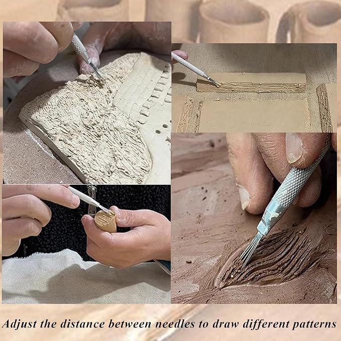 6 PCS Clay Needle Tools Sculpting Ceramics Pottery Carving Tools - Image 7