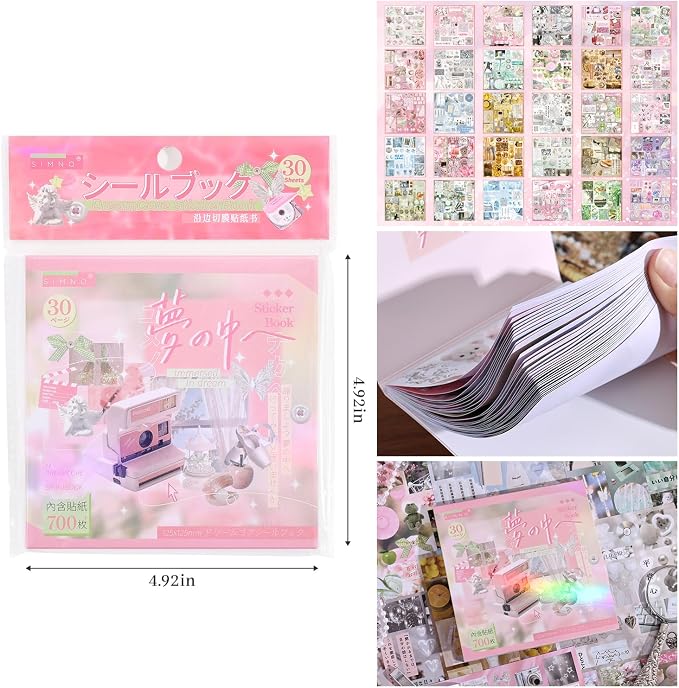 Girl's Japanese Retro Sticker Book, Nostalgic Theme - Image 7