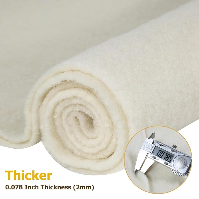 18" x 39" Wool Felt Fabric, Pure Merino Felt Fabric - Image 3