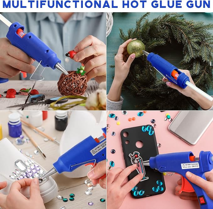 Zhengmy 6 Pieces Mini Hot Glue Gun Crafts Hot Melt Guns Fast Preheating and - Image 6