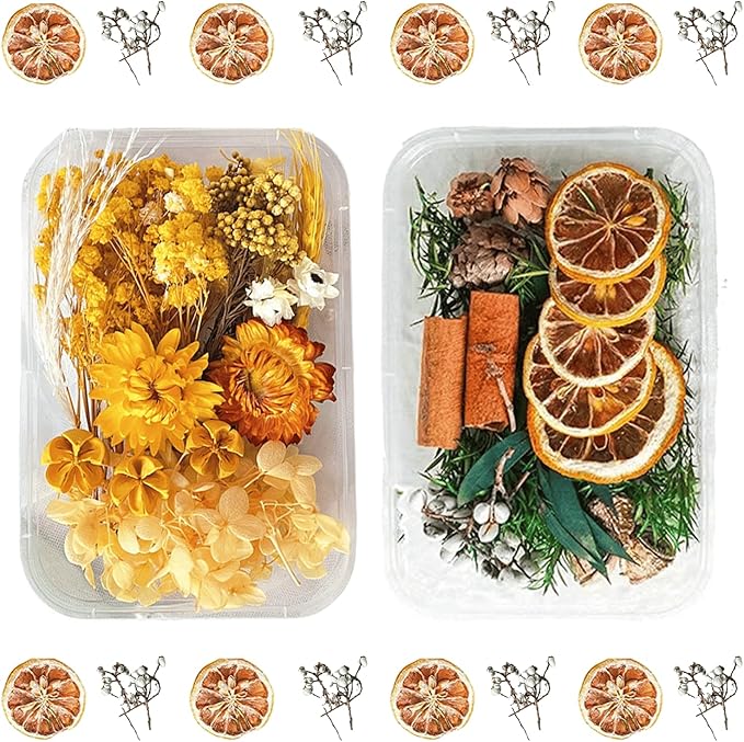2PCS Dried Flowers Kit, Natural Dried Flowers Kit by Unknown