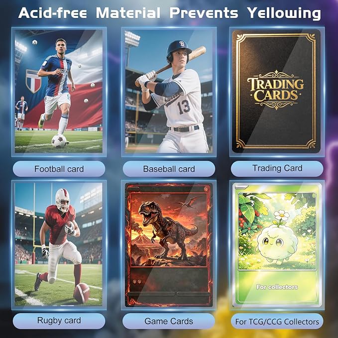 1500 Counts Card Sleeves for Trading Cards, Soft Penny Card Sleeves, Sports - Image 2