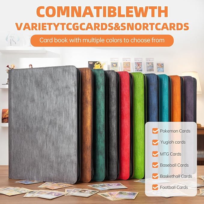 Card Binder 16 Pocket, Premium 1024 Double Sided Pocket Collection Binder - Image 4