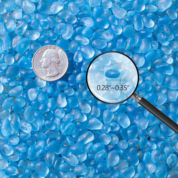 Keedolla 0.9 LB Sea Glass Stones Frosted Glass Pebbles Gemstones - Image 2