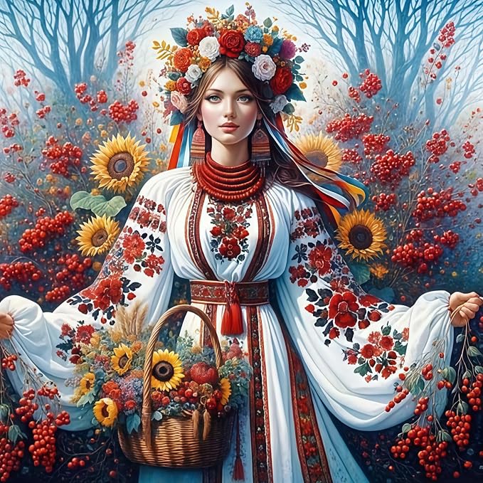 Slavic Woman Diamond Painting Kit by CHWGLFGG