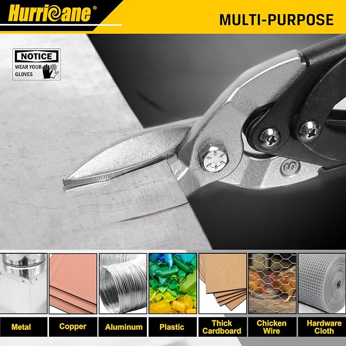HURRICANE 10 Inch Aviation Tin Snips, Cr-Mo Aviation Snips - Image 7