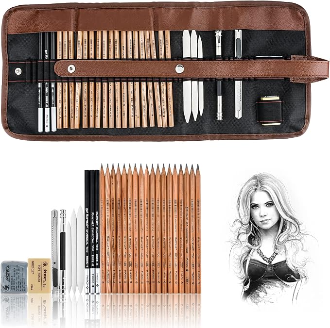 YunQiDeer Drawing Pencils, Art Supplies Sketch Pencils Kit by YunQiDeer