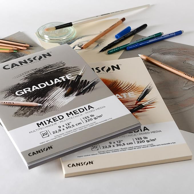 Canson Graduate Grey Toned Mixed Media Pad, 5.5x8.5 inch, 20 Sheets | Artist - Image 2
