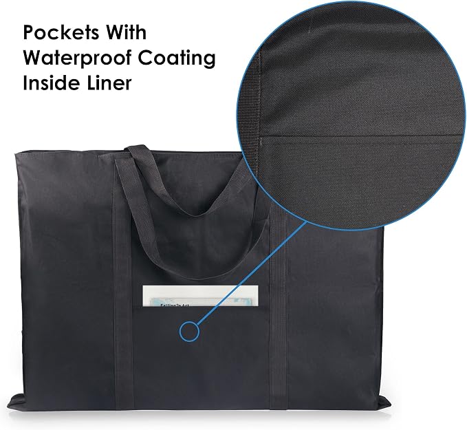 JJRING Dacron Light Weight Art Portfolio Bag, and Drawing - Image 6