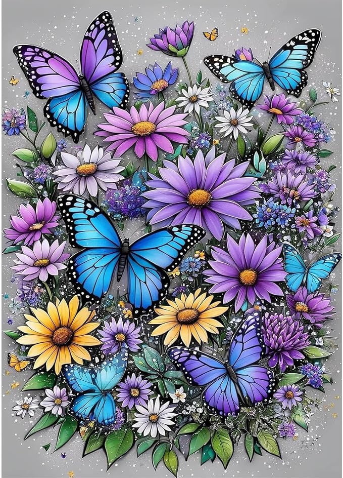 Butterfly Flower Diamond Art Painting Kits by Legrace