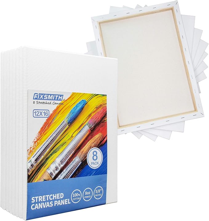 FIXSMITH Stretched White Blank Canvas - Image 5
