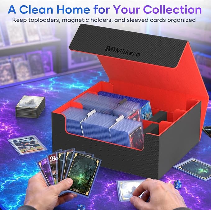 Mlikero Card Deck Case for Trading Cards 1800+, Trading Card Storage Box Fits - Image 2