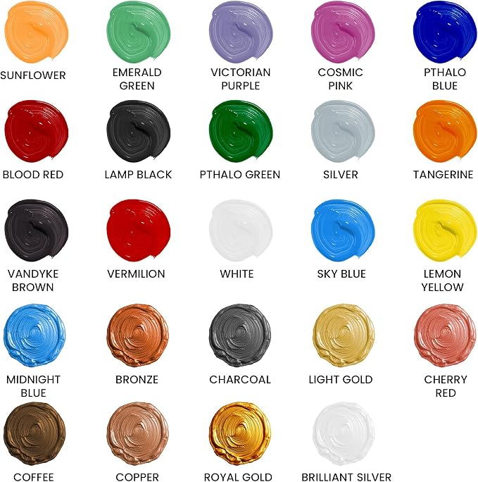 BLUEBIRD Fabric Paint, Royal Gold, 3.4 Fl Oz, Permanent Fabric Paints - Image 5