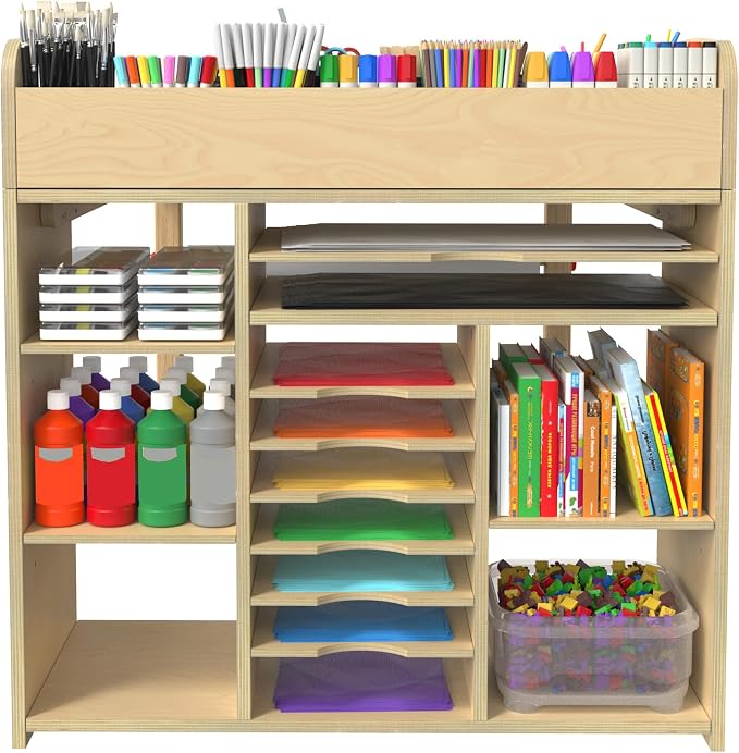 GDLF Kids Art Table and Chairs Set, Craft Desk - Image 8