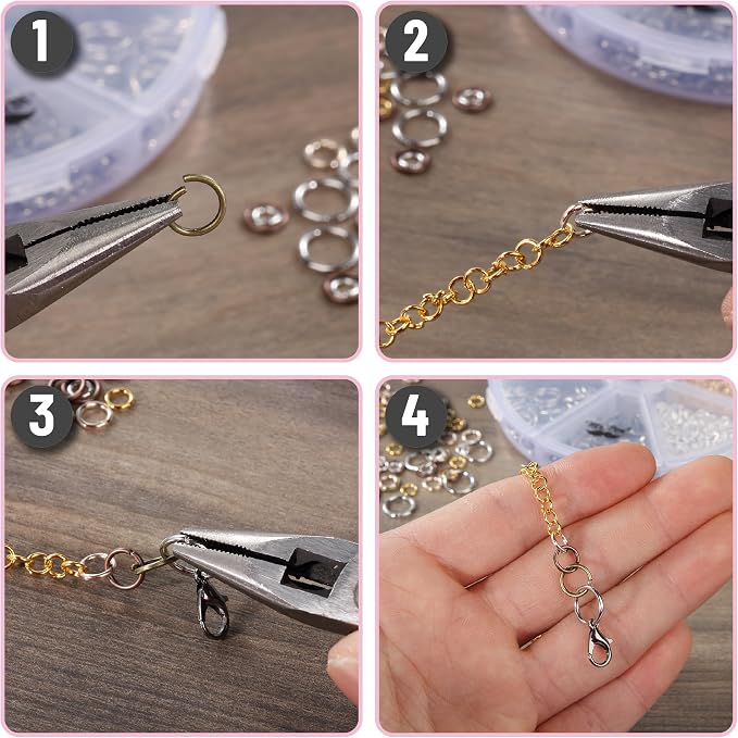Mr. Pen- Open Jump Rings Set, 6 Assorted Sizes, Jewelry Making Findings - Image 3