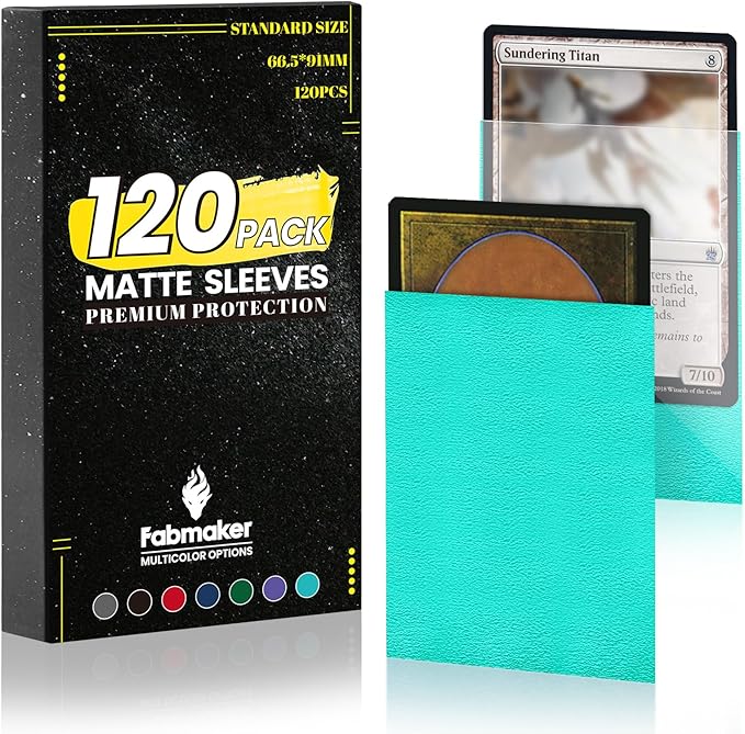 120Pack Card Sleeves for Trading Cards, Matte Card Sleeves Deck Card Protectors by Fabmaker