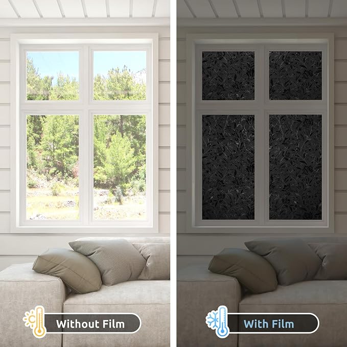 rabbitgoo Total Blackout Window Film, 35.4" x 118.1" | Sun Blocking Light - Image 6