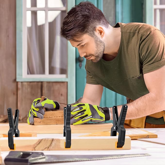 10 Pack Spring Clamps, Heavy Duty Plastic Woodworking Clamps & Multi-Use - Image 5