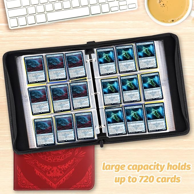 9-Pocket Card Binder for MTG, 720 Double Sided Pocket PU Trading Collection - Image 5