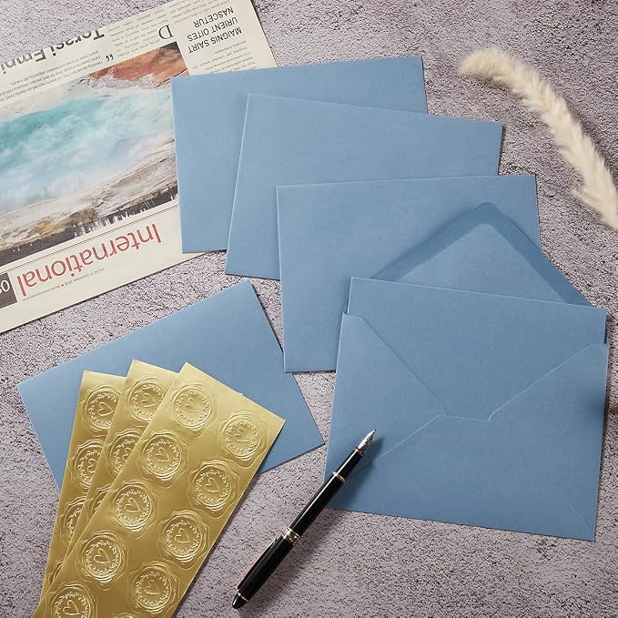 50 Pack Dusty Blue A6 Envelopes - Image 6