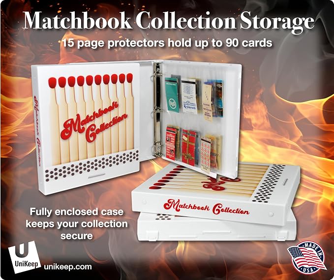 UniKeep Matchbook Cover Collection Storage Album & Display Case | Includes 15 - Image 4
