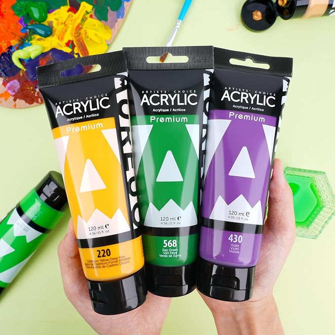 AUREUO Light Violet Acrylic Paint, 4 Fl Oz / 120ml Single Tube, Rich Pigment - Image 6