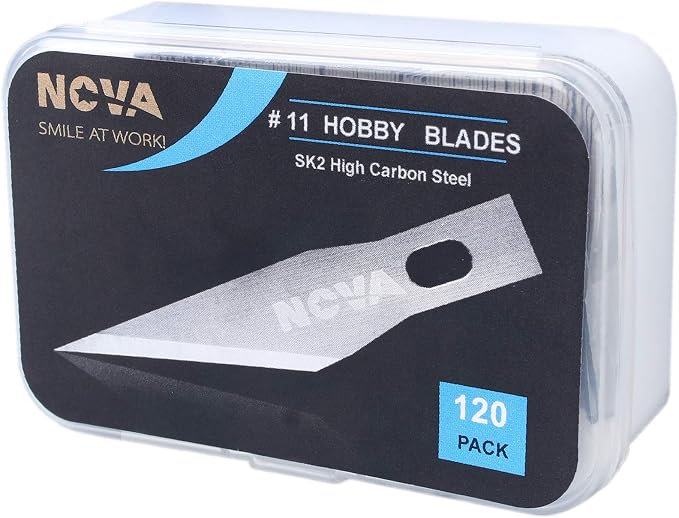 120 pack #11 Hobby Blade Refill, Exact-To Knife Steel Replacement Blades by NOVA