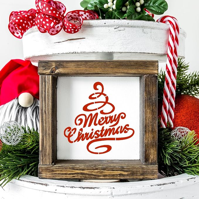 Small Christmas Stencils for Crafts Reusable 3inch Christmas Stencil Holiday - Image 7