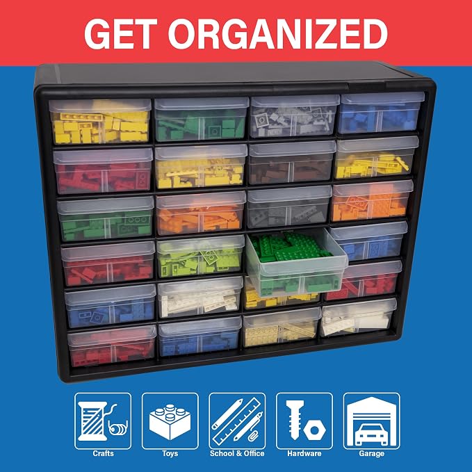 Akro-Mils 24-Drawer Plastic Drawer Storage Cabinet - Image 4