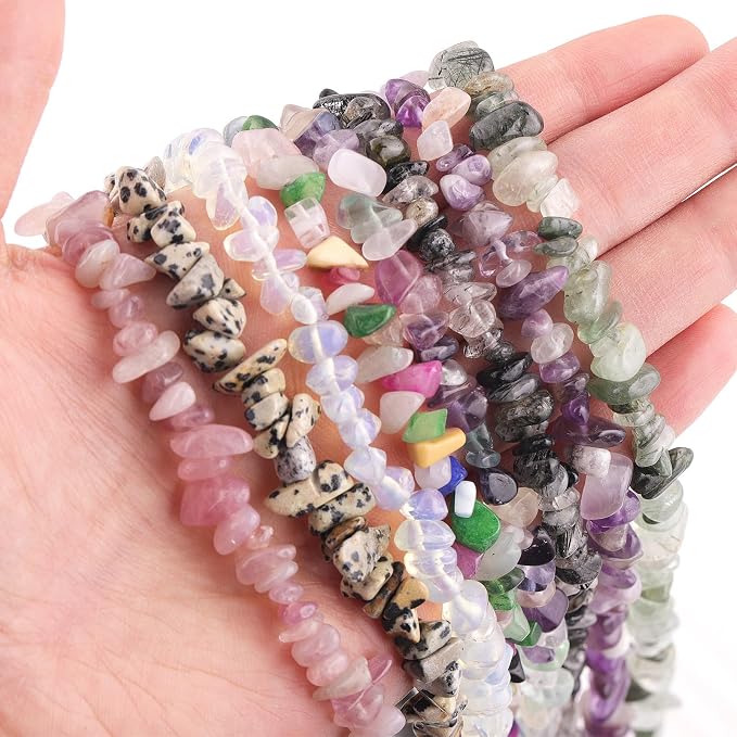 200 Pcs Green Rutilated Quartz Chip Beads - Image 8