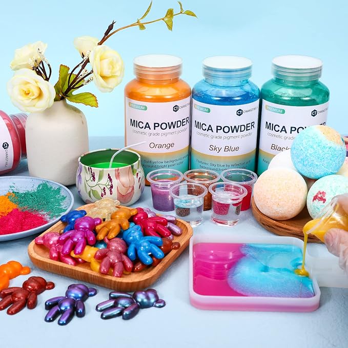 Mica Powder, 7.05OZ（200g）, Fuscous Aubergine Mica Powder Pigment - Image 4