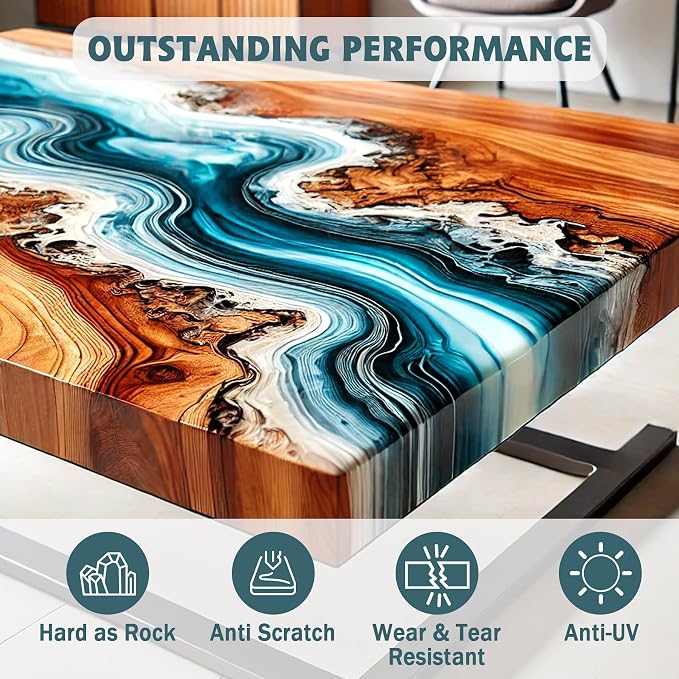 IGaiety Epoxy Resin, 2 Gallon Epoxy Resin Kit, Crystal Clear High-Gloss Epoxy - Image 3