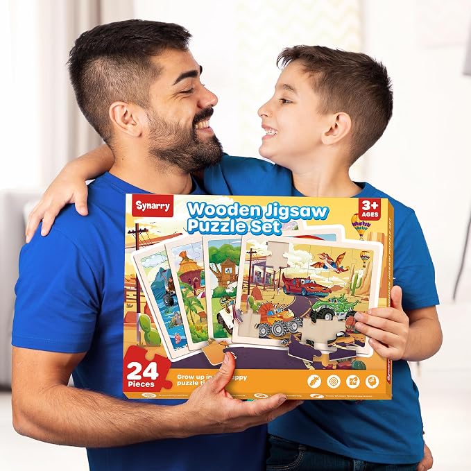 SYNARRY Large Wooden Monster Truck Puzzles - Image 7