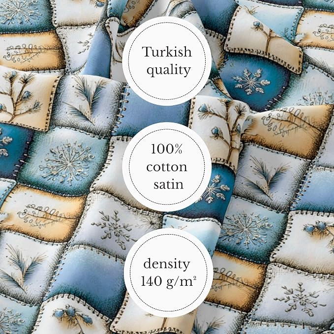100% Cotton Fabric by the Yard – Turkish Quality Quilting & Sewing Fabric - Image 5