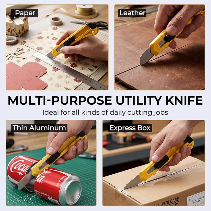 Nicpro 15 PCS Utility Knife Box Cutters Retractable Razor Knife 9mm - Image 8