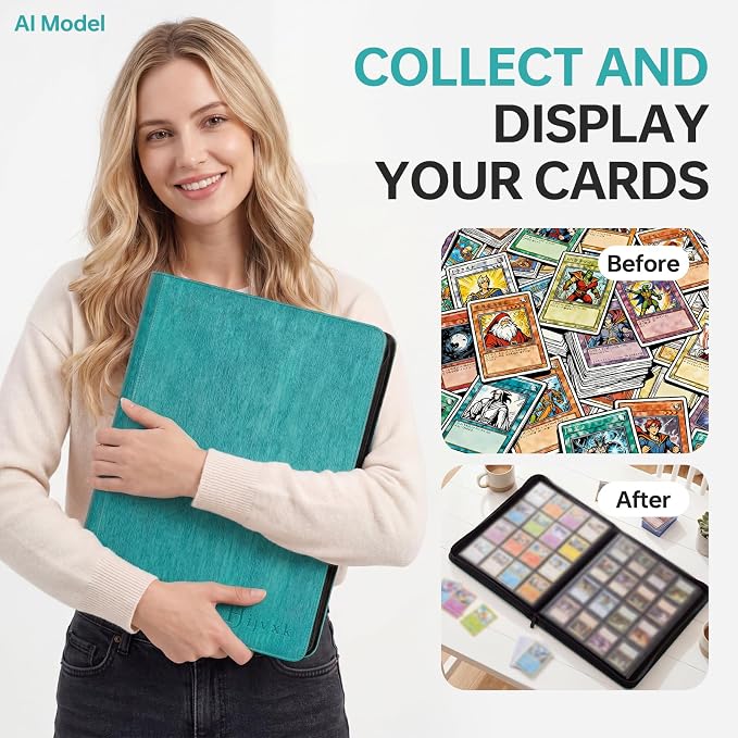 Card Binder 16 Pocket, Premium 1024 Double Sided Pocket Collection Binder - Image 7
