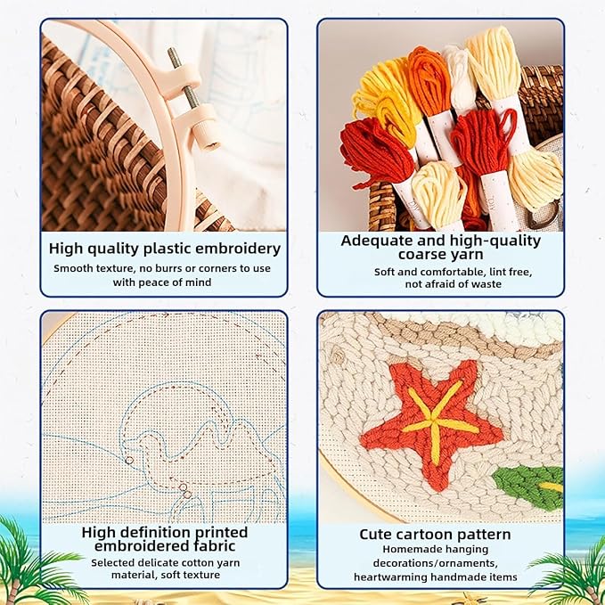 Punch Needle Kit for Beginners – Horse Design Punch Stitching Kit for Adults - Image 5