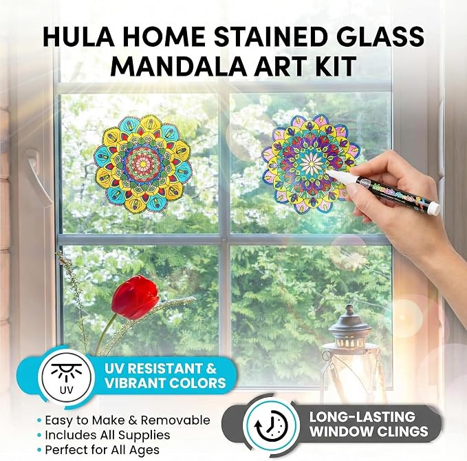 Hula Home Stained Glass Mandala Art Kit - Image 6