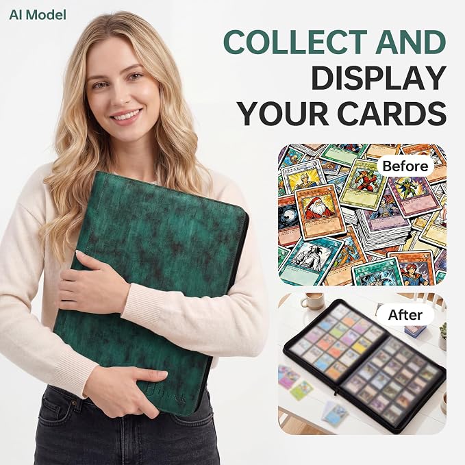 Card Binder 16 Pocket, Premium 1024 Double Sided Pocket Collection Binder - Image 7