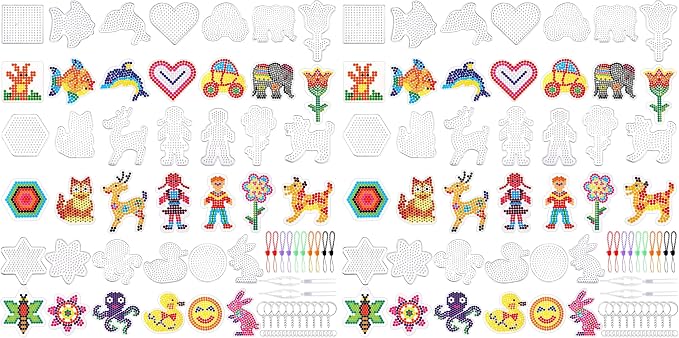 20 Pieces 5mm Fuse Beads Pegboards Clear Animal Shape Plastic Pegboards Craft by AUGSUN