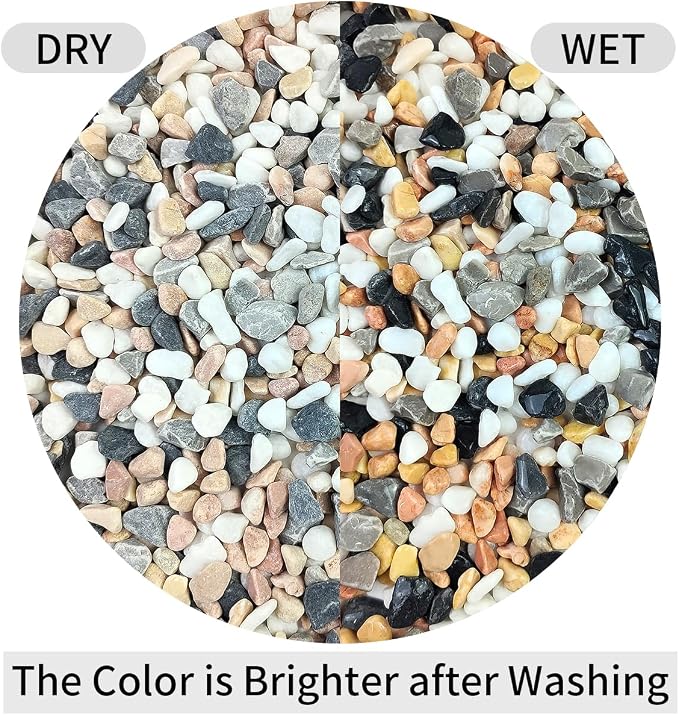 FANTIAN 10 lbs Pebbles for Landscaping, 3/8 Inch Pea Gravel. Decorative Stones - Image 3